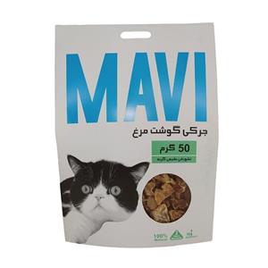 تشویقی گربه ماوی مدل جرکی مرغ وزن 50 گرم