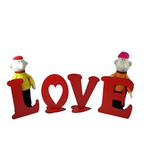 مجسمه طرح پت و مت مدل لاو کد 1010 بسته 4 عددی