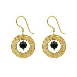 گوشواره طلا 18 عیار زنانه مانچو مدل efgs036 -