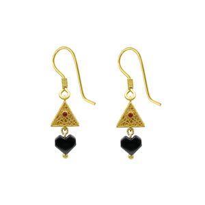 گوشواره طلا 18 عیار زنانه مانچو مدل efgs031 -