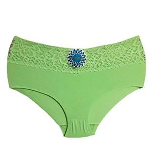 شورت زنانه مدل لیزری بزرگ رنگ سبز فسفری