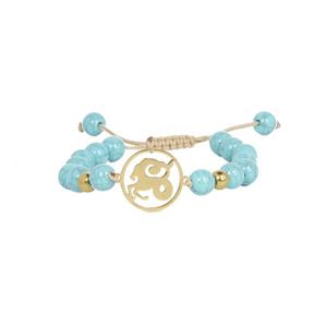 دستبند نوژین مدل دی فیروزه ای Nojin Dey Light Blue Bracelet