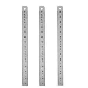 خط کش 30 سانتی متری مدل MTSN-Steel-Ruler بسته 3 عددی