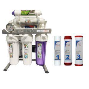 دستگاه تصفیه کننده آب آکوا لاین مدل  SILVERIX 8S به همراه فیلتر مجموعه 3 عددی