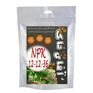 کود پودری ان پی کی آقای خاک مدل NPK-12-12-36 وزن 50 گرم