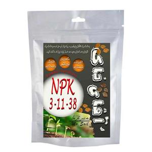 کود پودری ان پی کی آقای خاک مدل NPK-3-11-38 وزن 50 گرم