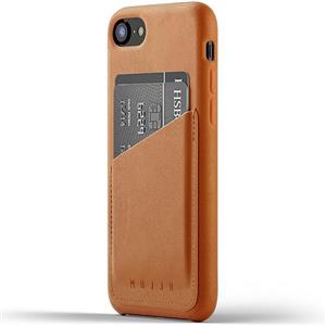 MUJJO iPhone 8 Full Leather Wallet Case - Tan CS-090