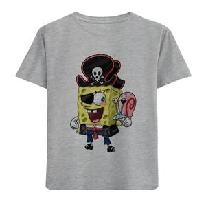 تی شرت آستین کوتاه بچگانه مدل باب اسفنجی دزد دریایی F726