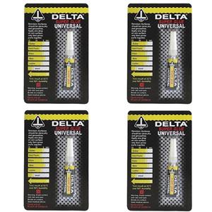 چسب قطره ای دلتا مدل Super Glue حجم 3 میلی لیتر بسته 4 عددی