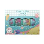 چسب کاغذی مدل واشی طرح Dream rabbit عرض 1.5 سانتی متر مجموعه 4 عددی