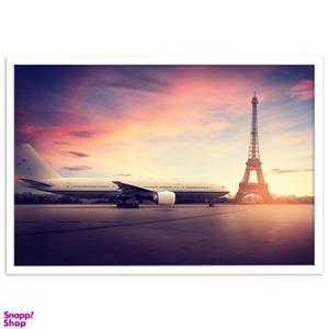 تابلو بکلیت طرح هواپیما و برج ایفل مدل W-s747