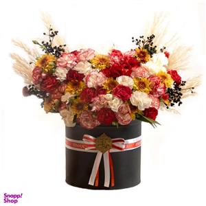 سبد گل طبیعی میخک و داودی مینیاتوری هیمان کد B205