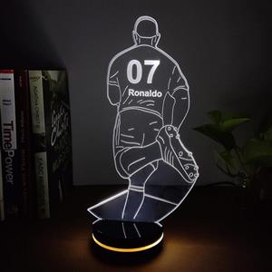 چراغ خواب مدل فوتبال Cristiano Ronaldo 3d lamp 