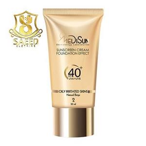 کرم پودر تیوپی شماره 2 مدیسان مناسب پوست های چرب و حساس 30 میلی لیتر Medisun Cream Foundation 2 For Oily And Irritated Skins 30 ml