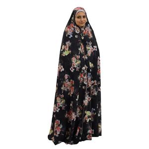 چادر نماز حجاب فاطمی مدل دسته گل رز سوپر سافت گیاهی کد  Mash 30s04