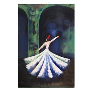 تابلو نقاشی رنگ روغن مدل رقص سماع مولانا کد PA100 