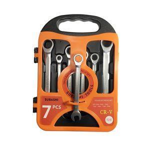 آچار یکسر تخت و یکسر رینگی سوباشی مدل CR-V 07 مجموعه 7 عددی