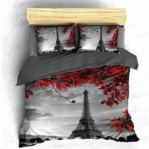 سرویس خواب مدل طرح سه بعدی مدل ایفل دو نفره 6 تکه