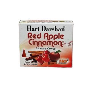 عود هاری دارشان مدل مخروطی سیب قرمز و دارچین Hari Darshan Red Apple Cinnamon incense cones