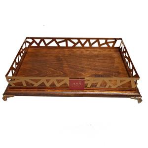 سینی مستطیل چوبی سنگی آسا گالری مدل 2320-2-B