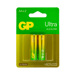باتری قلمی جی پی مدل Alkaline ultra 1.5v بسته 2 عددی