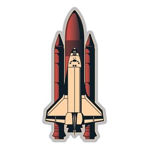 استیکر لپ تاپ کالامیکس طرح شاتل فضایی ناسا کد nasa shuttle