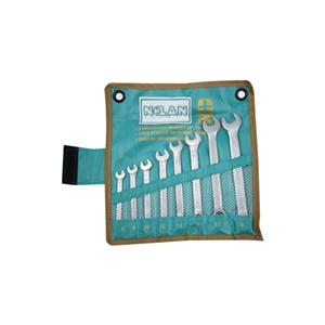 آچار یکسر تخت و یکسر رینگی نولان مدل کد 8-498 مجموعه 8 عددی