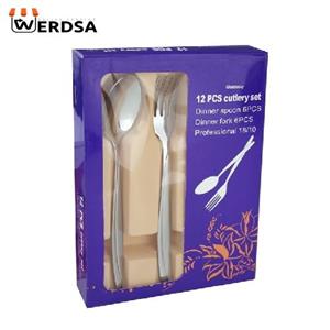 قاشق و چنگال غذا خوری مدل براق کد 3511  مجموعه 12 عددی