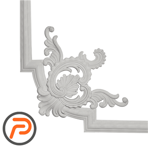 گل گوشه قاب pvc کد F419