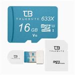 کارت حافظه MicroSD HC تروبایت مدل 633X-V10 کلاس 10 استاندارد UHS-I U1 ظرفیت 16 گیگابایت به همراه آداپتور SD و کارت خوان