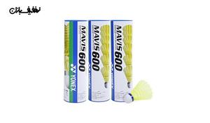 توپ بدمینتون یونکس مدل سفید Mavis 600 بسته 6 عددی Yonex white Badminton Ball Pack of 