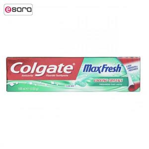 خمیر دندان کلگیت سری Max Fresh مدل Cooling Crystals حجم 100 میلی لیتر Colgate Max Fresh Cooling Crystals Toothpaste 100ml