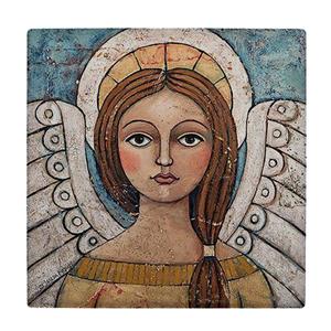 کاشی کارنیلا طرح فرشته با هاله مقدس مدل لوحی کد klh262 