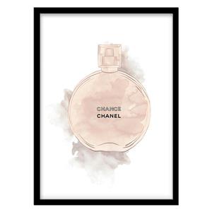 تابلو فورنیمو مدل دکوراتیو پوستر آبرنگ مینیمال عطر شنل کد 05310B