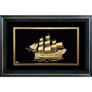 تابلو طلاکوب زرین هنر ایران طرح کشتی