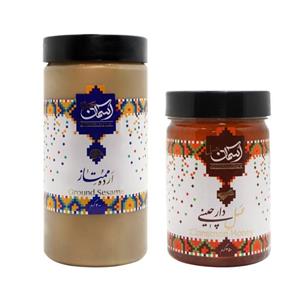 عسل دارچینی آسمان -350 گرم و ارده ممتاز آسمان -400 گرم بسته 2 عددی