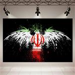 تابلو شاسی طرح پرچم ایران مدل سیمرغ کد AR777