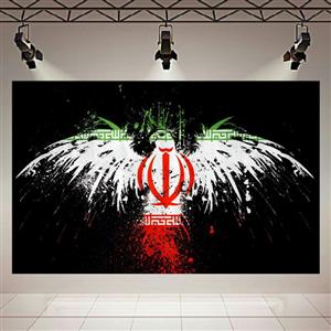 تابلو شاسی طرح پرچم ایران مدل سیمرغ کد AR777