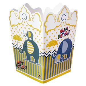 ظرف پاپ کورن طرح فیل بسته 10 عددی