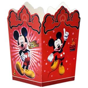 ظرف پاپ کورن طرح میکی موس بسته 10 عددی