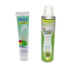 اسپری موبر رینبو مدل Aloevera  حجم 200 میلی لیتر به همراه کرم موبر بدن رینبو مدل 01 حجم 100 میلی لیتر