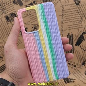 قاب گوشی Mi 11T - Mi 11T Pro شیائومی سیلیکونی اورجینال رنگین کمانی آبرنگی پاک کنی درجه یک طرح بافت حصیری زیربسته کد 47