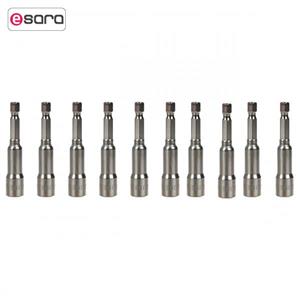 مجموعه 10 عددی سری بکس سیلور مدل GTH49A10 Silver Hex Shank Socket Set Pcs 