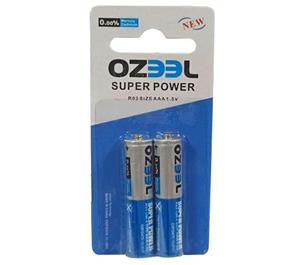 باتری نیم قلمی اوسل مدل Super power بسته دو عددی