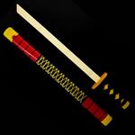 شمشیر بازی دنیای سرگرمی های کمیاب مدل شمشیر چوبی کاتانای سامورایی کد rah1