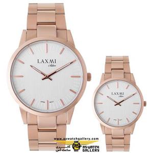 ست ساعت مچی عقربه ای زنانه و مردانه لاکسمی مدل 1-8122G-8122L