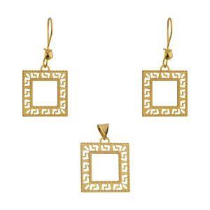نیم ست طلا 18 عیار زنانه مایا ماهک مدل MS0592 طرح ورساچه