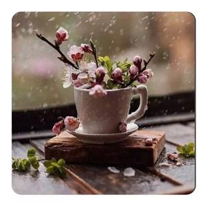 مگنت یخچال طرح گل و فنجان کد wmg256