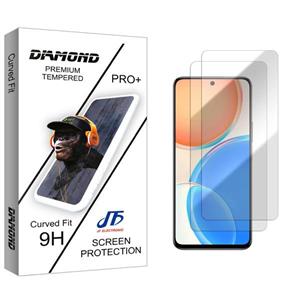 محافظ صفحه نمایش شیشه ای جی اف مدل Diamond GlassMIX2106 مناسب برای گوشی موبایل آنر X8 بسته دو عددی JF Screen Protector For Pack Of 2 