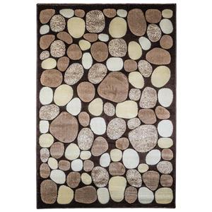 فرش ماشینی سهند طرح کد C036.XO فانتزی زمینه گردوئی